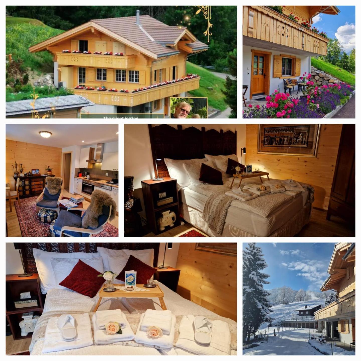 Large Deluxe Studio For 2 - Chalet Lovo Lenk Buitenkant foto